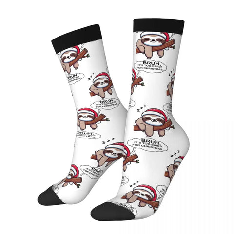 Image of Bruh, It's Too Early For Christmas Sloth Socks