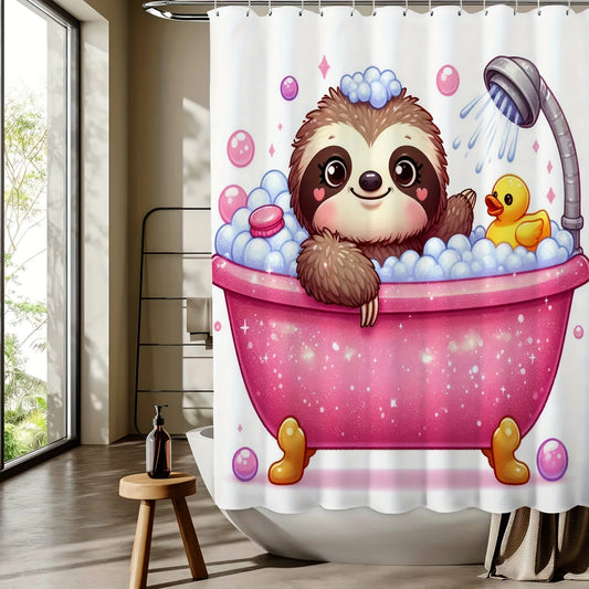 Bathtub Sloth Shower Curtain