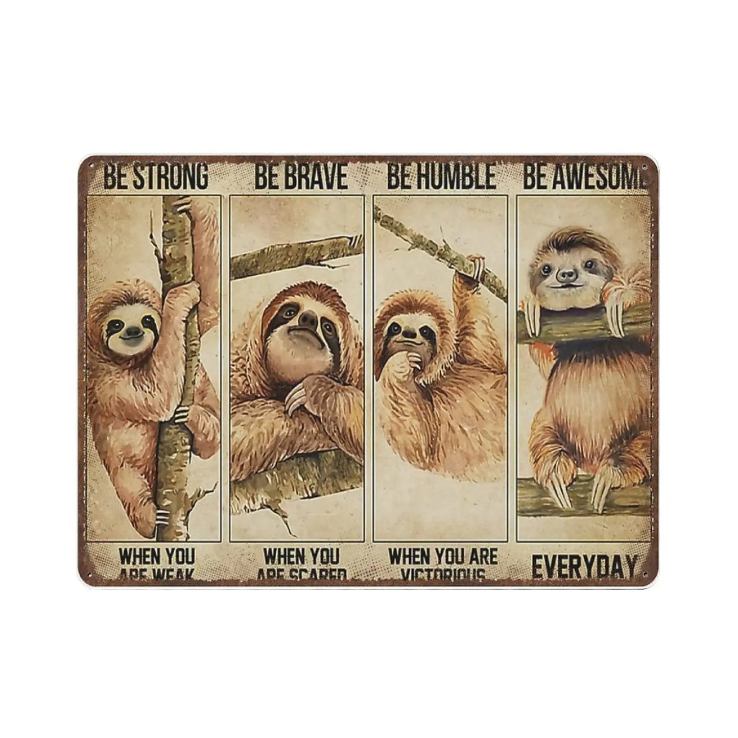 Retro Metal Sloth Wall Art