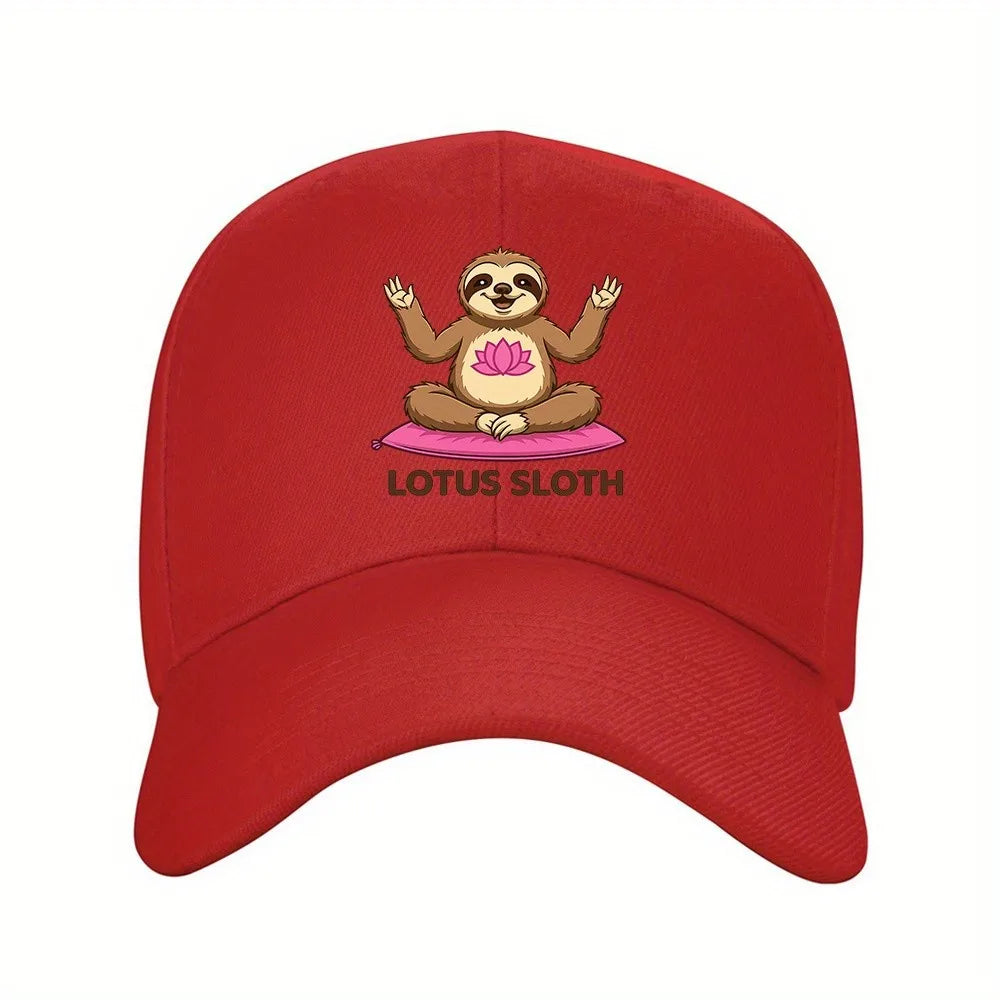 Lotus Sloth Meditation Baseball Cap
