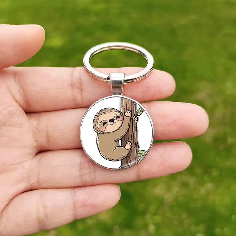 Sloth Keychain Pendant Cartoon Swimming Climbing Tree / Watermelon Sloth