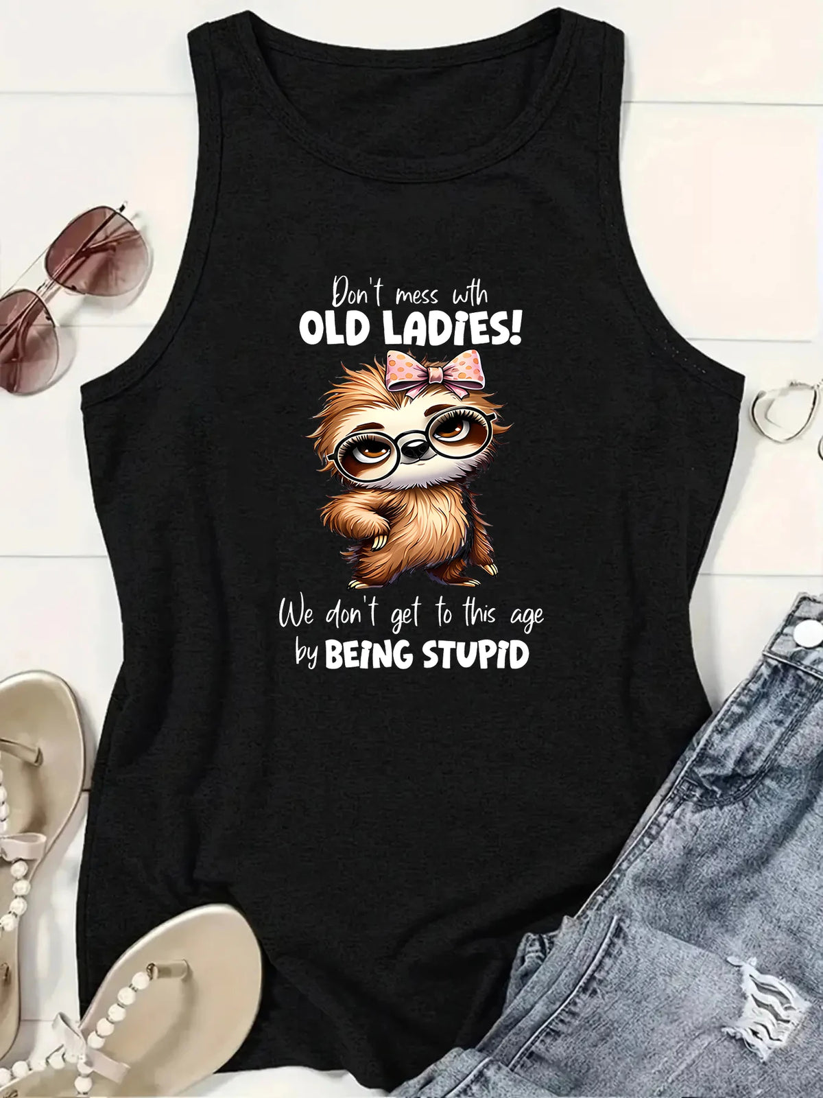 Don't Mess With Old Ladies Sloth Tank Top