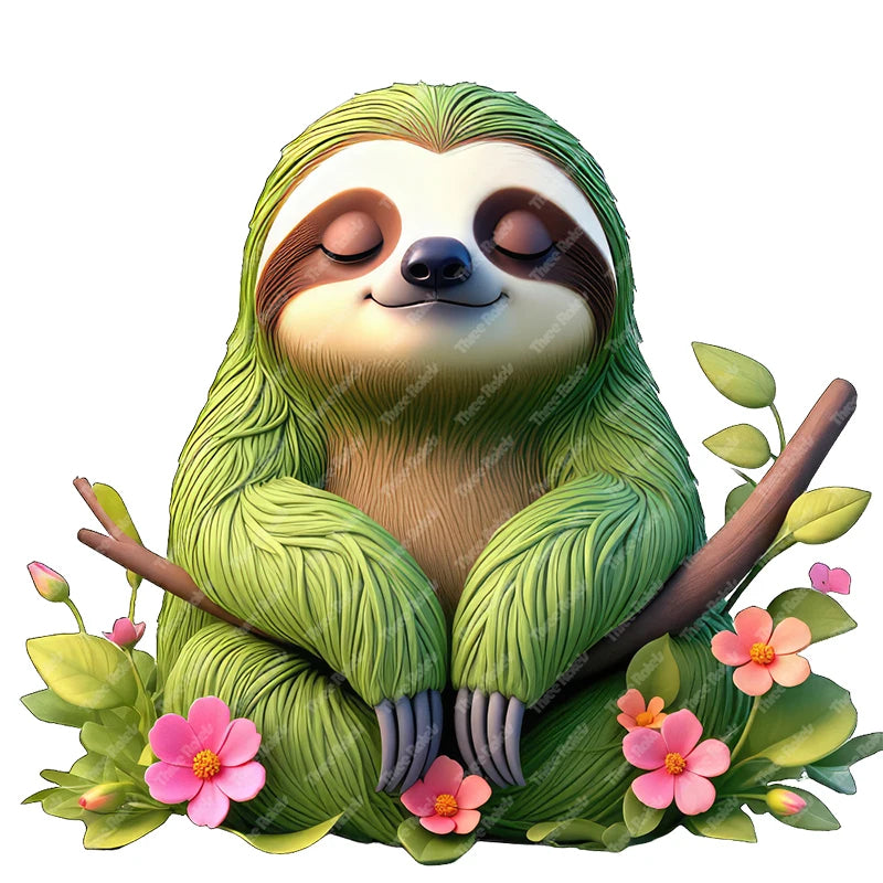 Forest Sloth Wall Stickers