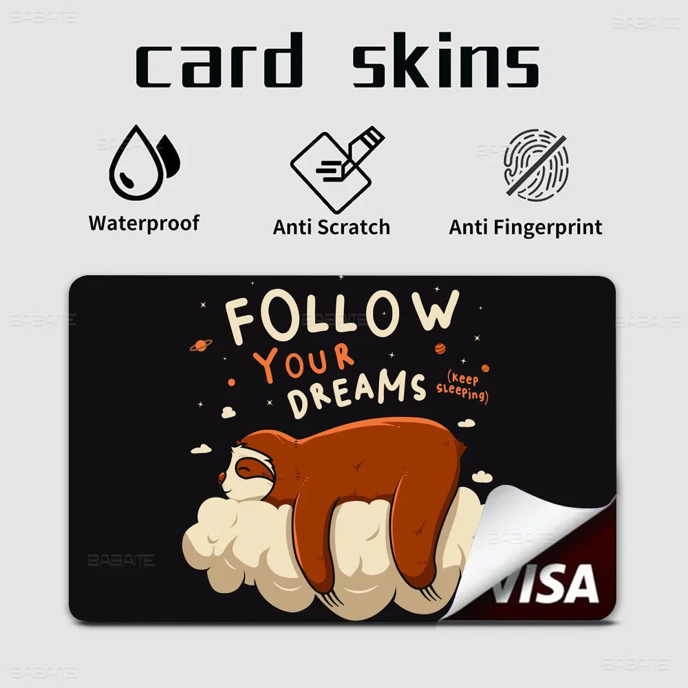 Sloth Sticker To Cover Debit / Credit Cards