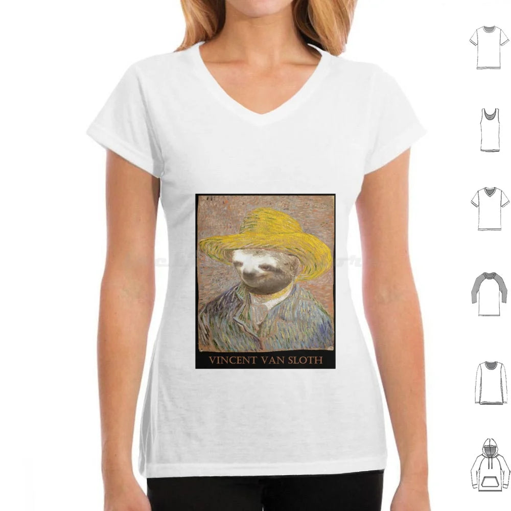 Vincent Van Sloth Art T-Shirt