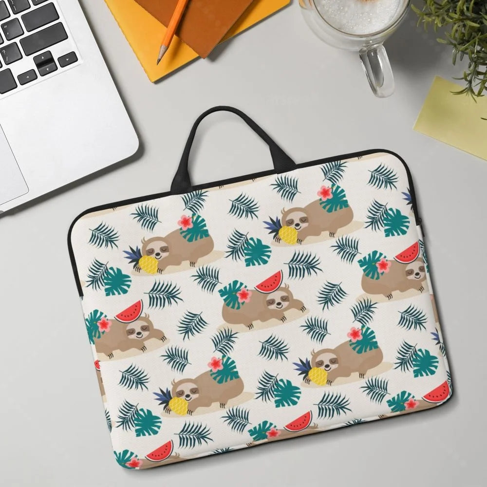 Sloth Watermelon & Pineapple Laptop Bag