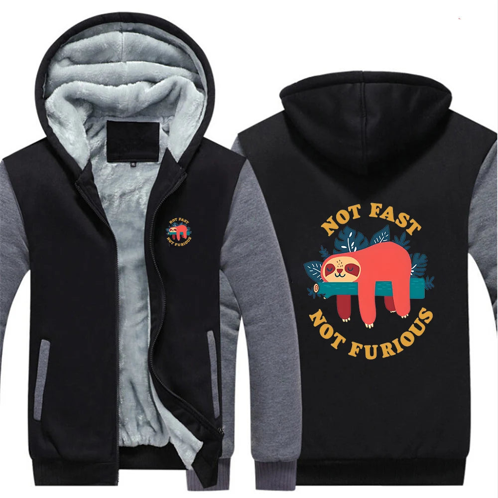 Not Fast Not Furious Sloth Zip Up Jacket