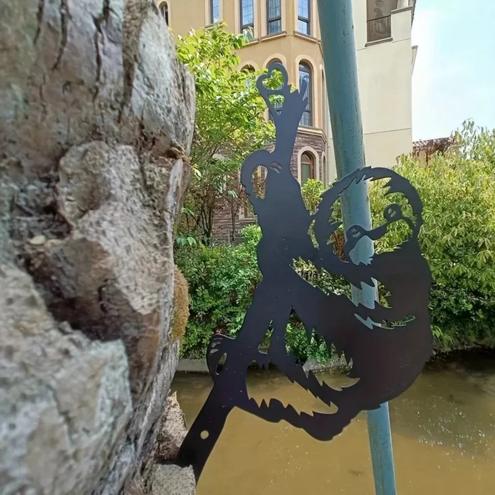 Sloth On A Branch Steel Silhouette