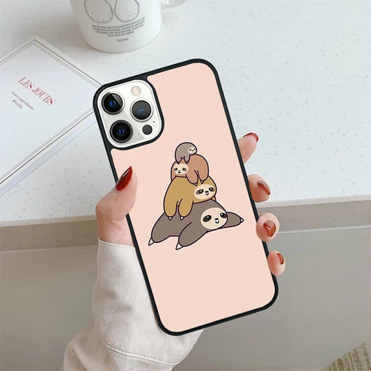 Pile Of Sloths iPhone Case