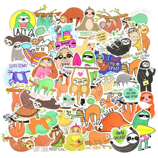 50 Piece Sloth Stickers