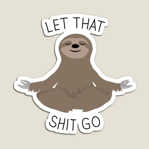 Sloth Meditating Magnet