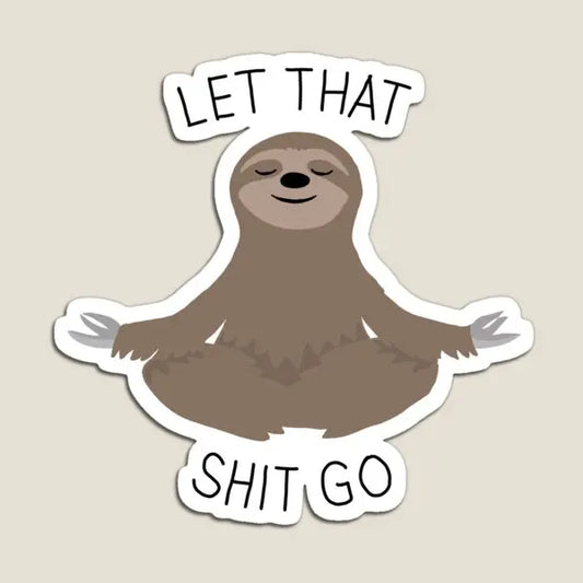 Sloth Meditating Magnet