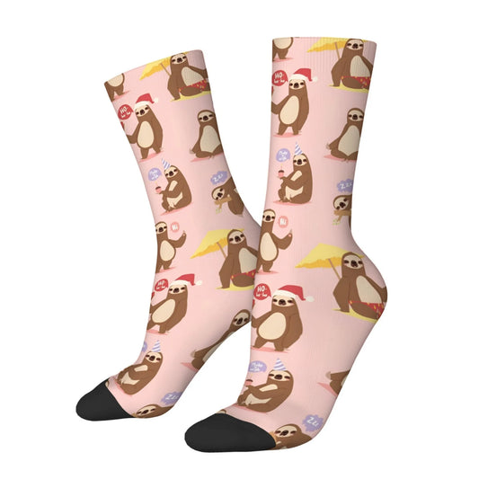 Pink Fun Sloth Socks