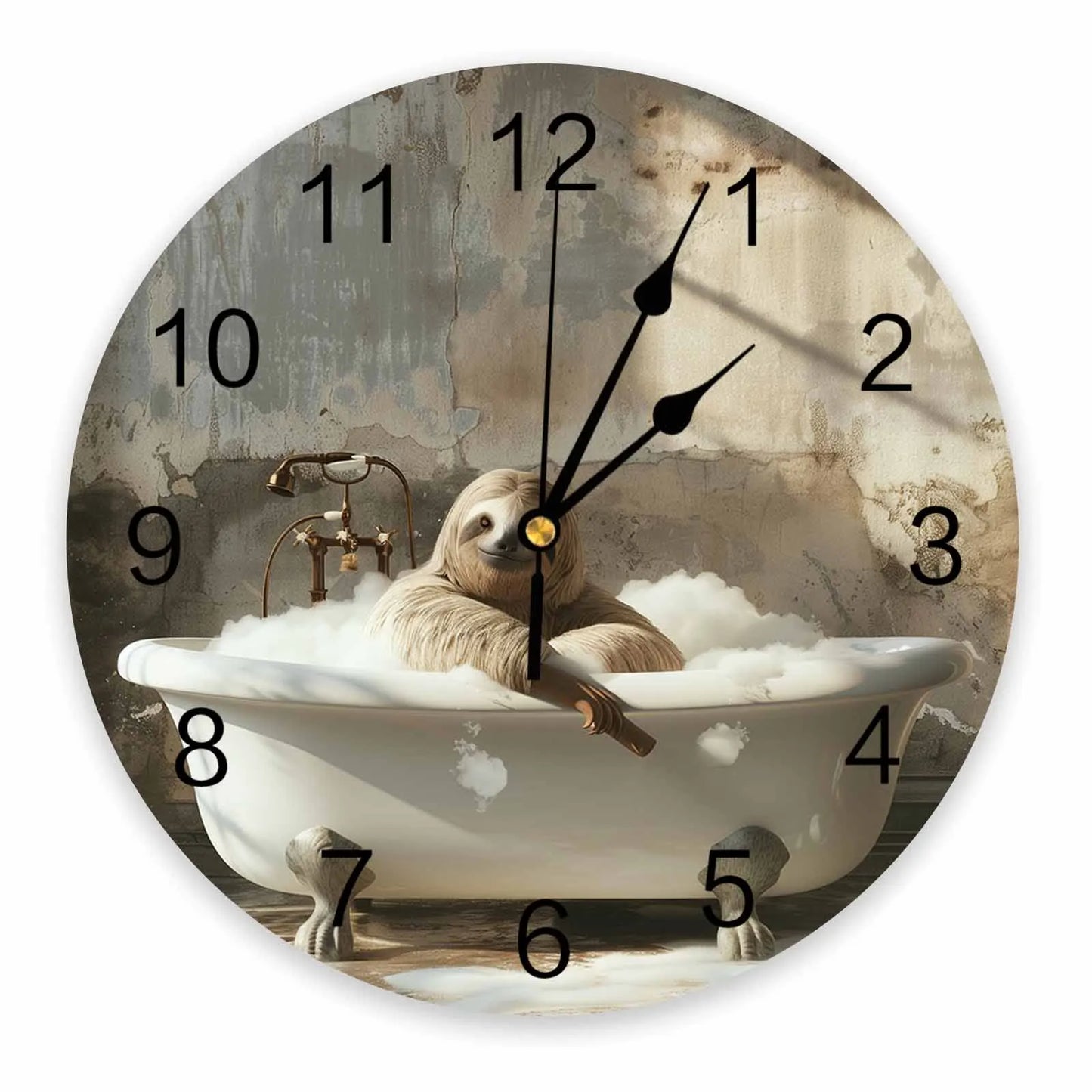 Sloth Bathing Wall Clock