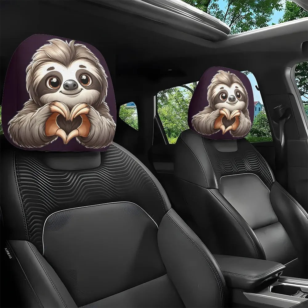 Sloth Headrest Car Covers