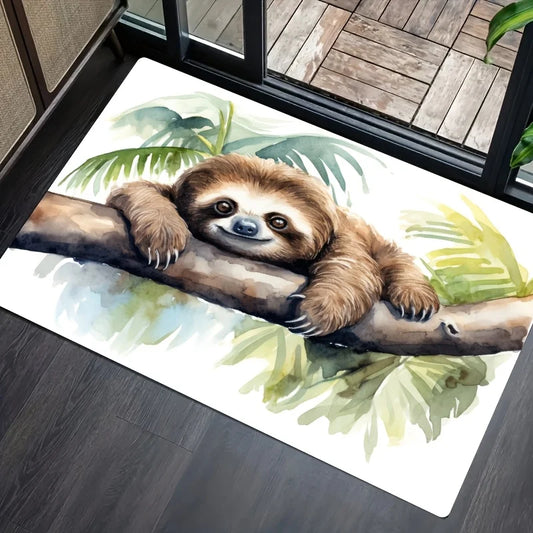 Adorable Sloth Design Door Mat