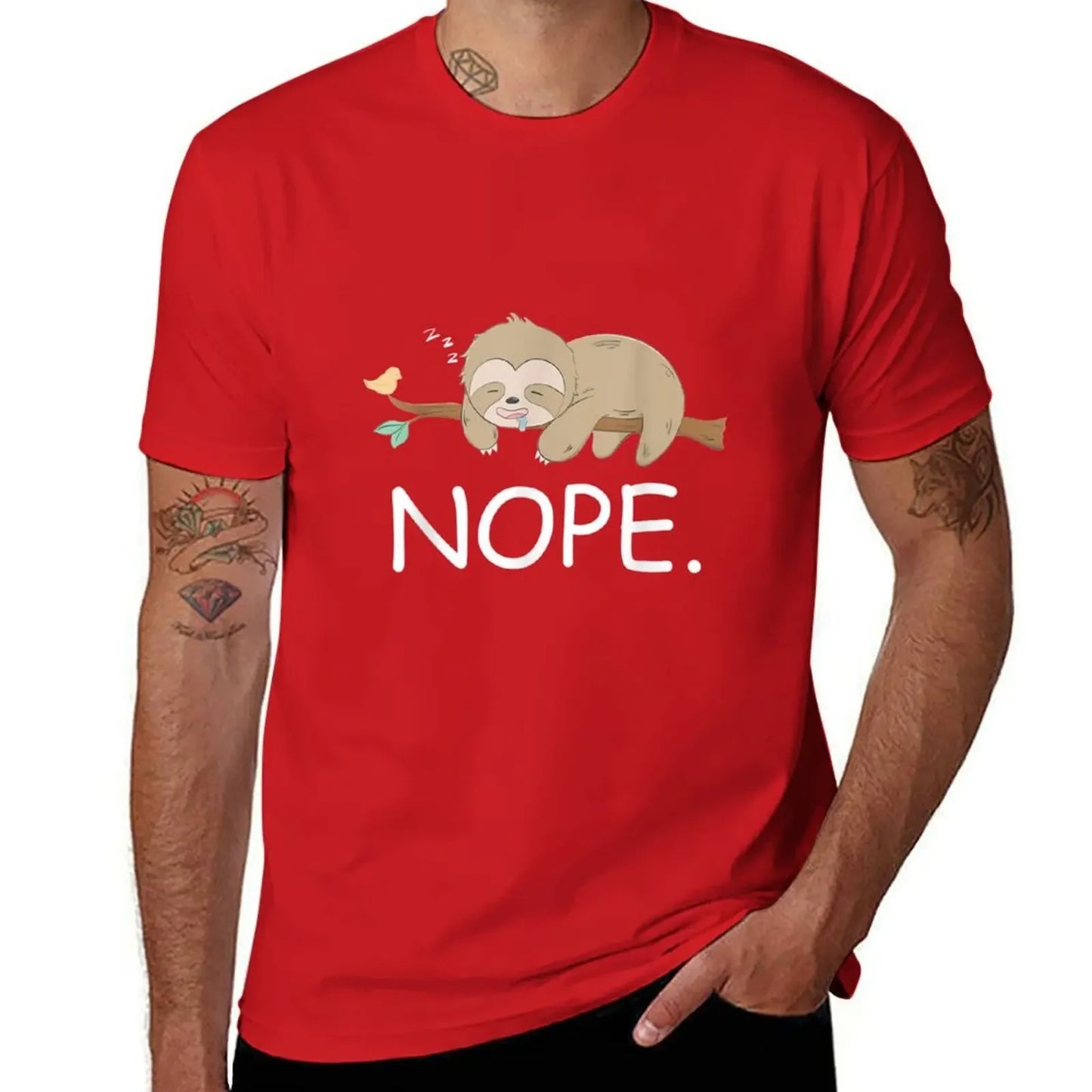 Nope Lazy Sloth T-Shirt