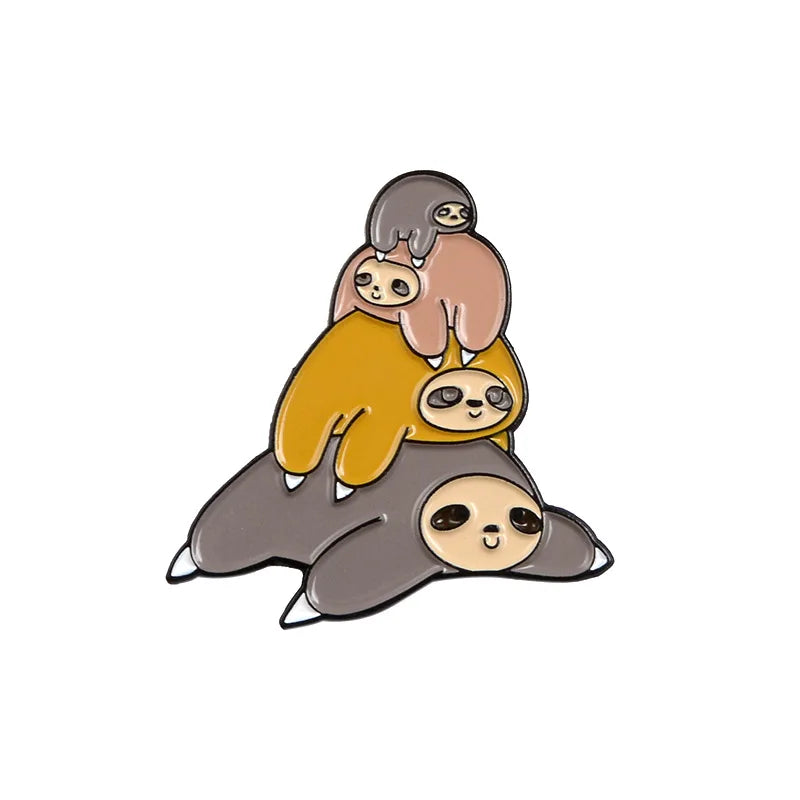 Pile Of Sloths Pin Badges