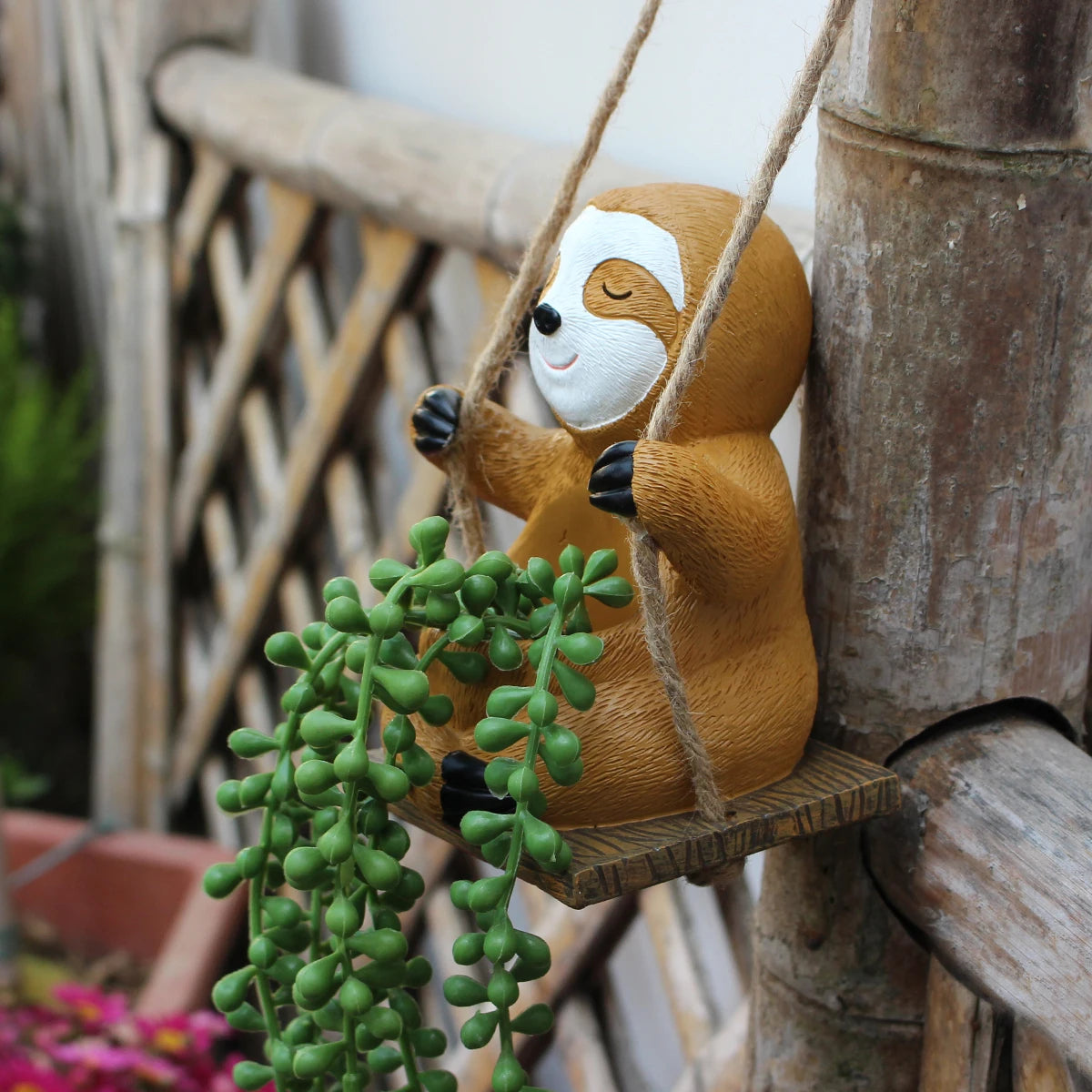 Resin Hanging Sloth Flowerpot