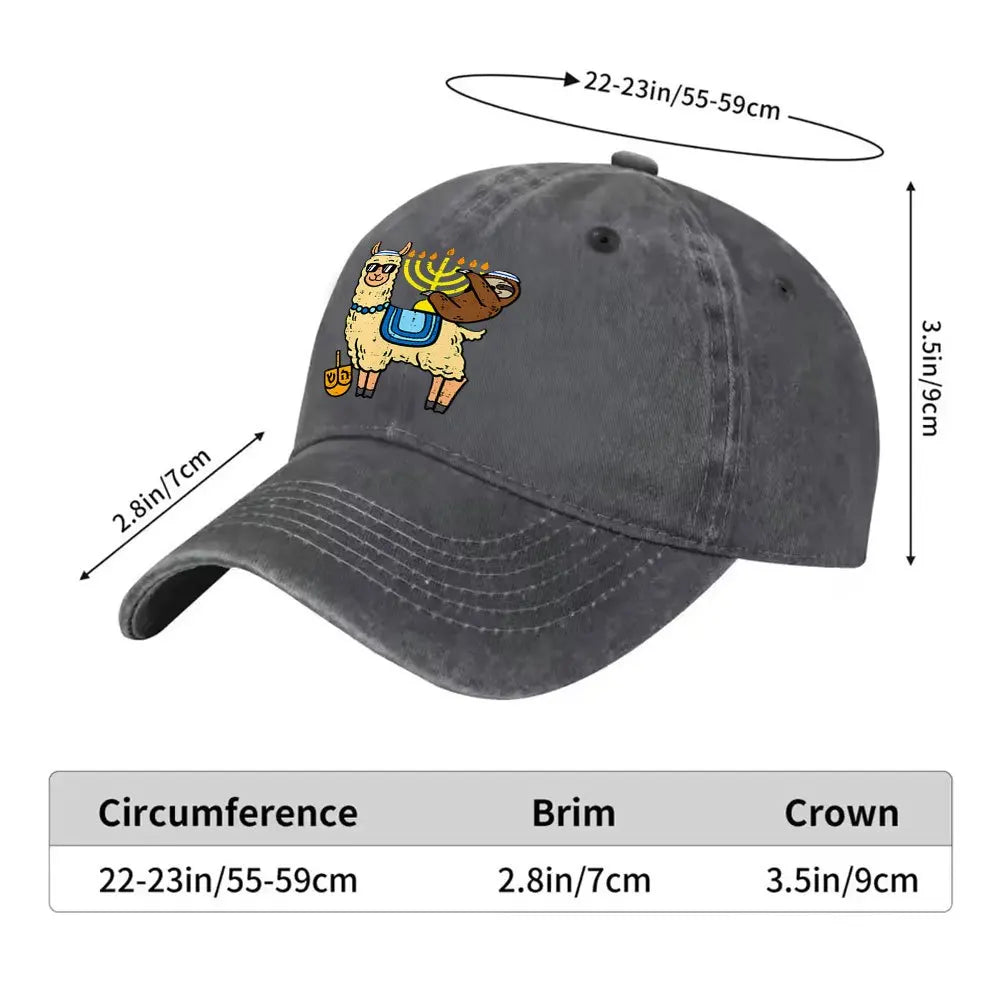 Alpaca & Sloth Vintage Washed Baseball Cap