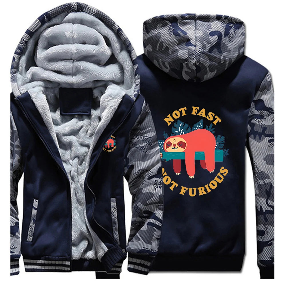 Not Fast Not Furious Sloth Zip Up Jacket
