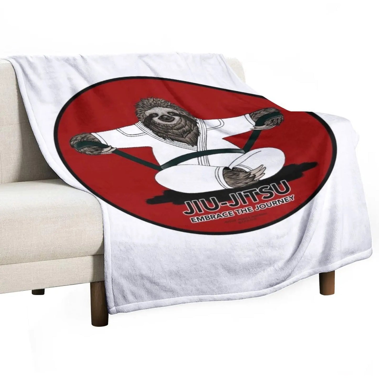 Black Belt Jiu-Jitsu Sloth Blanket