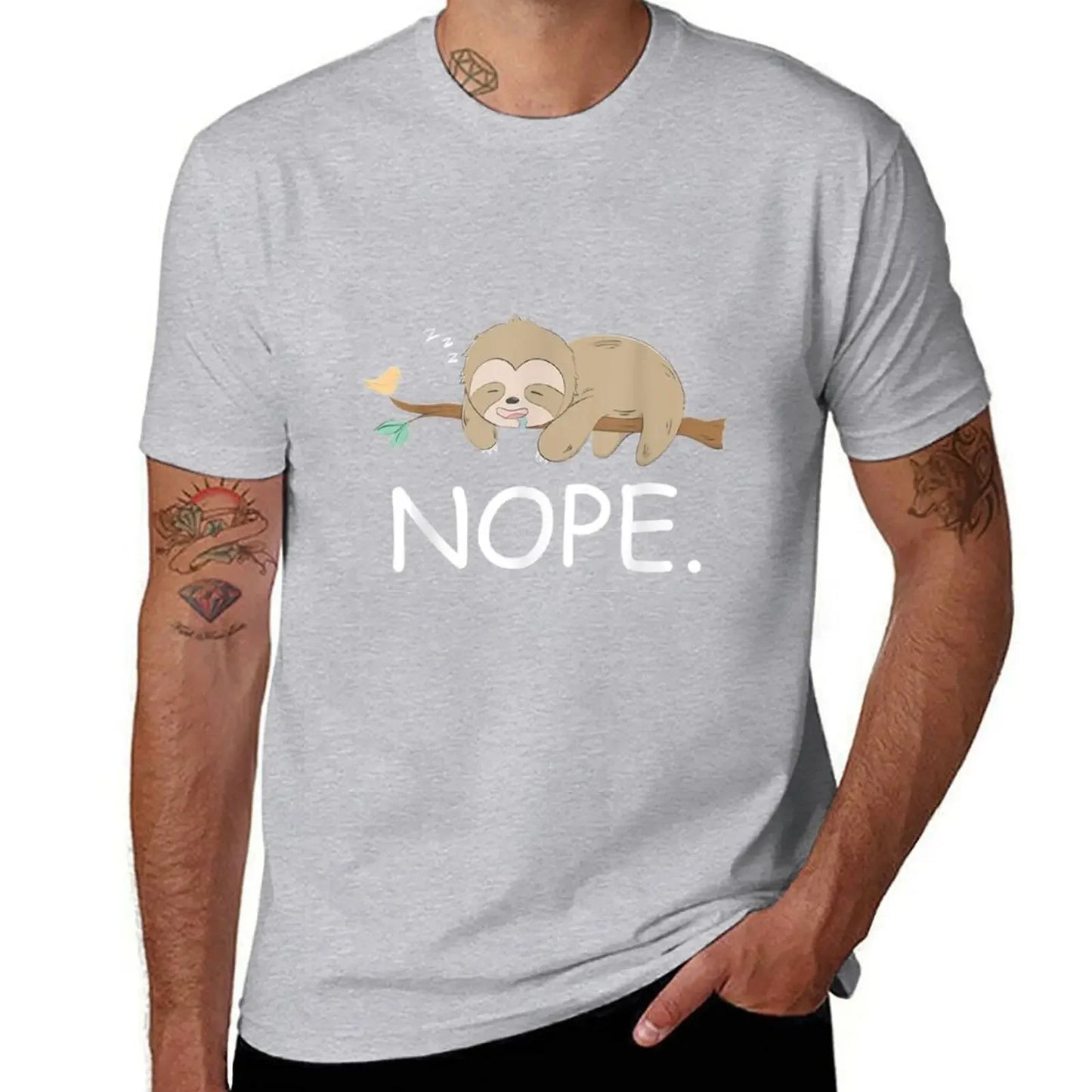 Nope Lazy Sloth T-Shirt