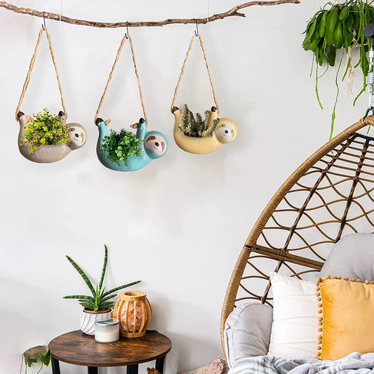 Sloth Hanging Flowerpot