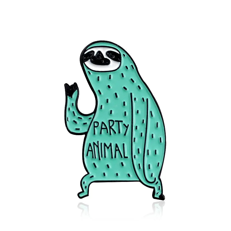 Cartoon Sloth Enamel Pin Badges