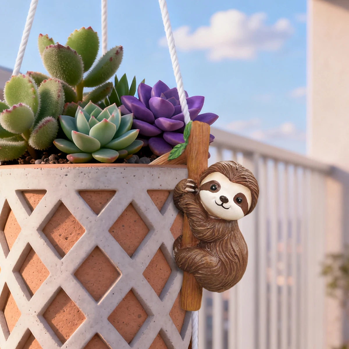 Sloth Flower Pot Ornament