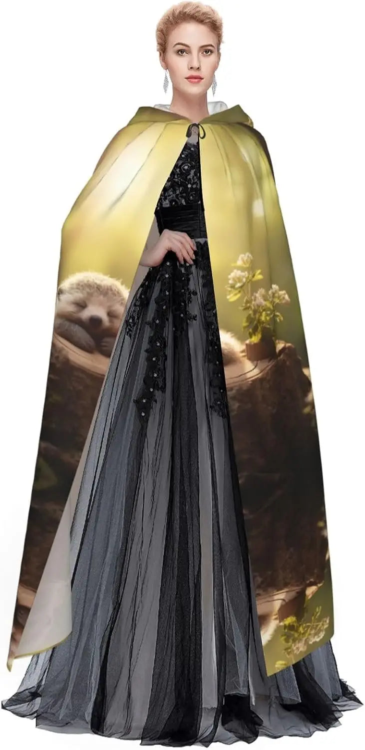 Sloth Design Long Hooded Cloak