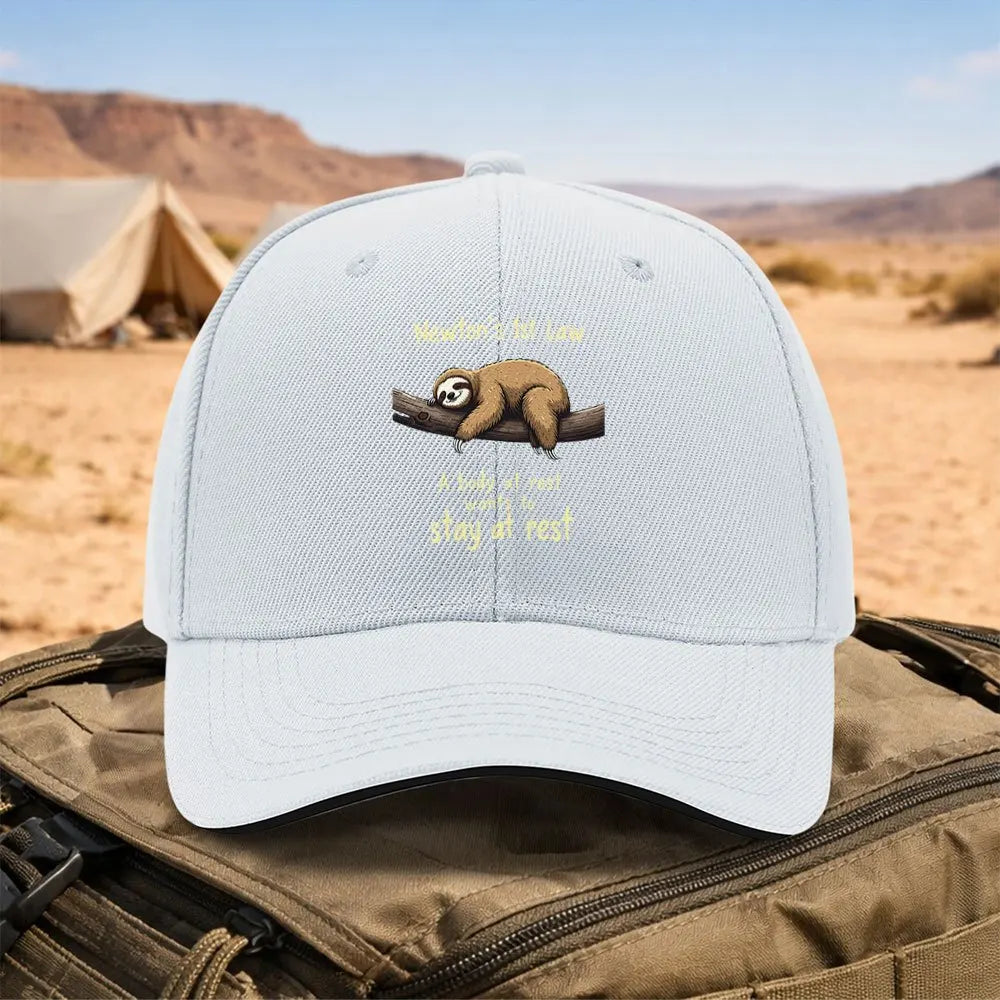 Newton's First Law Sloth Baseball Cap product photo 4