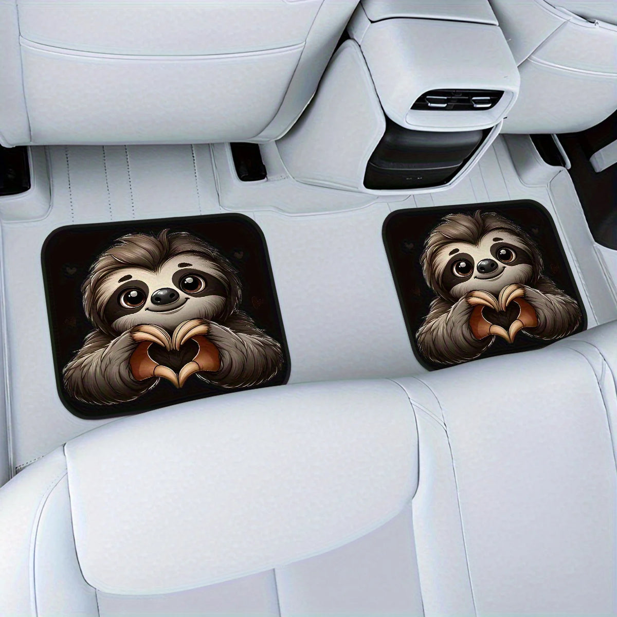 4 Piece Sloth Car Mats