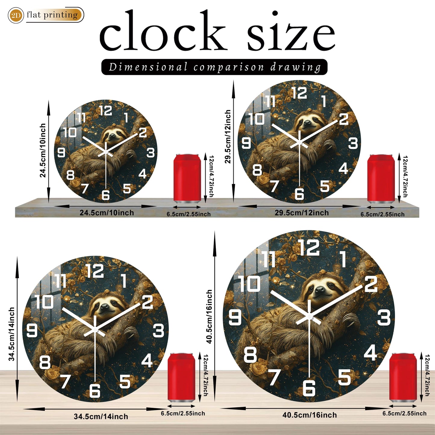 Sloth On A Branch Wall Clock