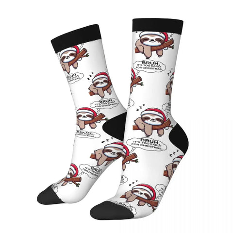 Image of Bruh, It's Too Early For Christmas Sloth Socks