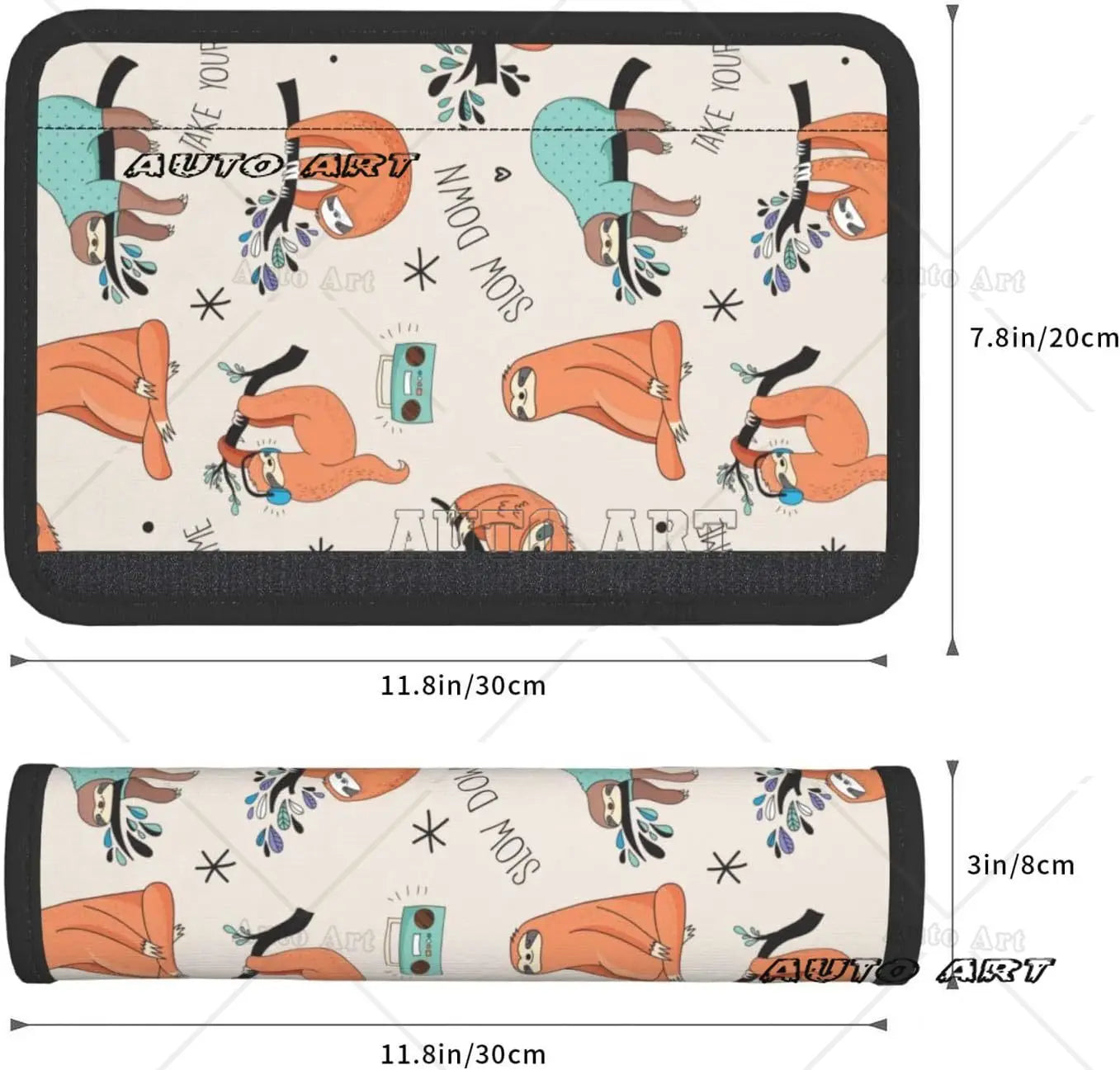 Sloth Car Seat Belt Cover