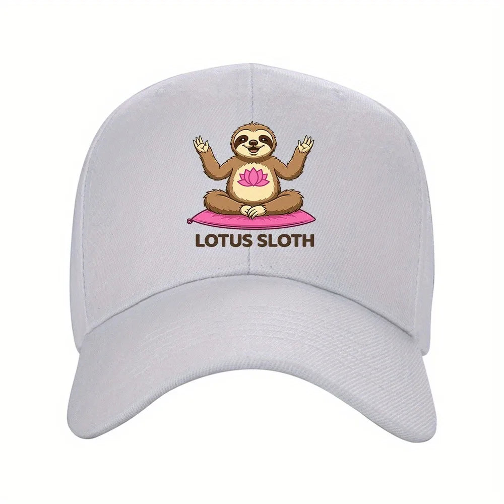Lotus Sloth Meditation Baseball Cap