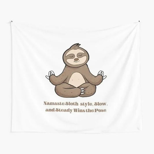 Namaste Sloth Wall Art Tapestry
