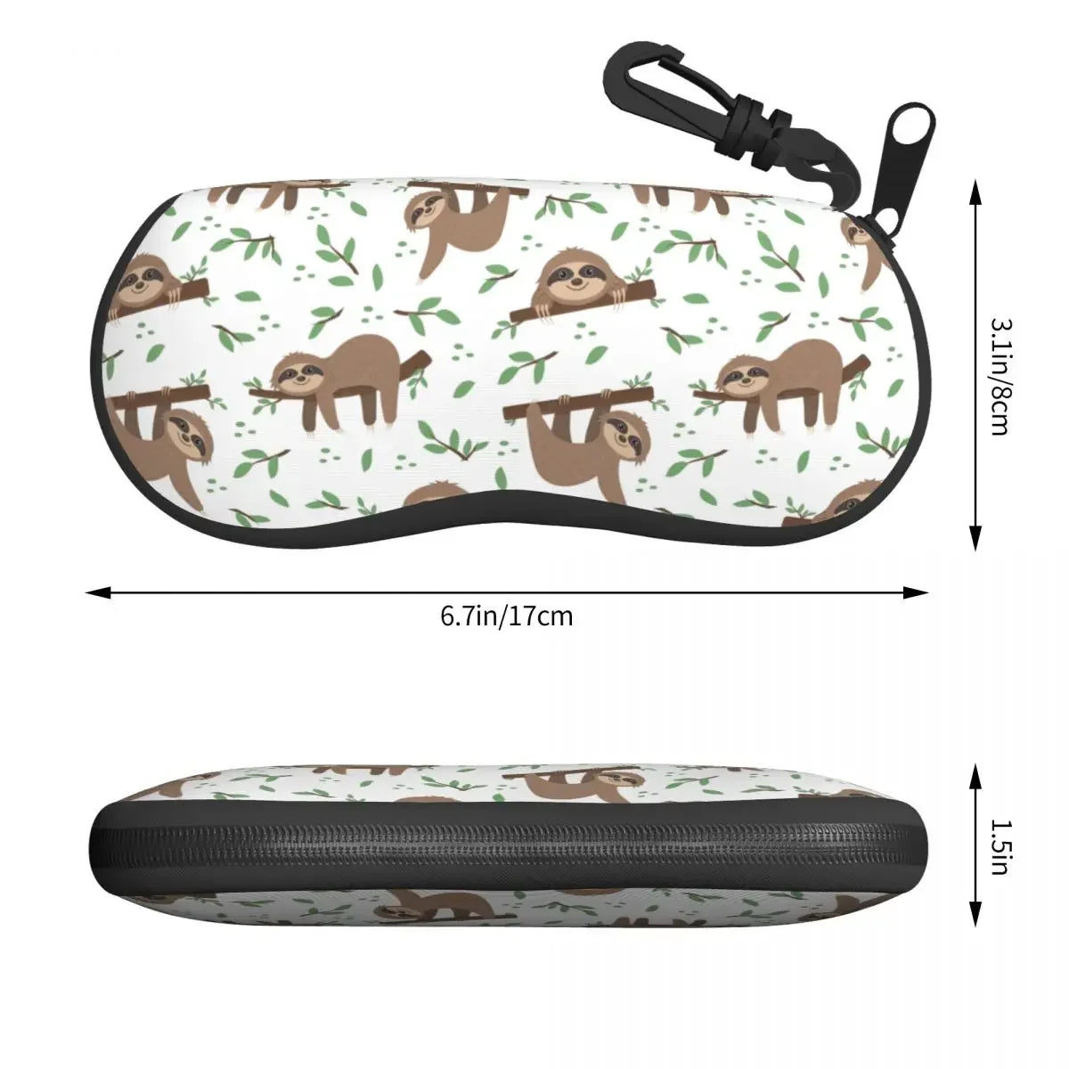 Sloth Pattern Glasses Case