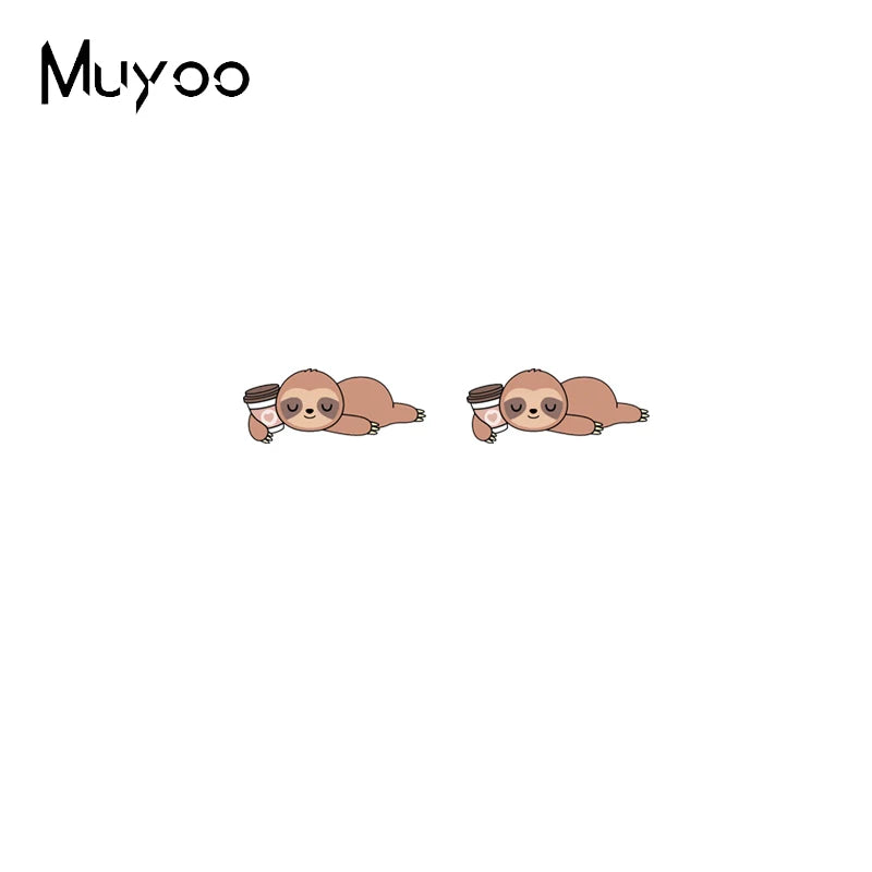 Cartoon Sloth Stud Earrings