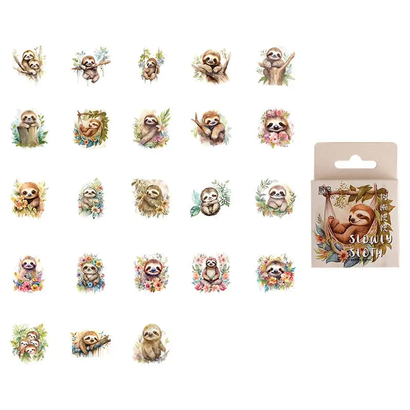 46 Piece Sloth Stickers