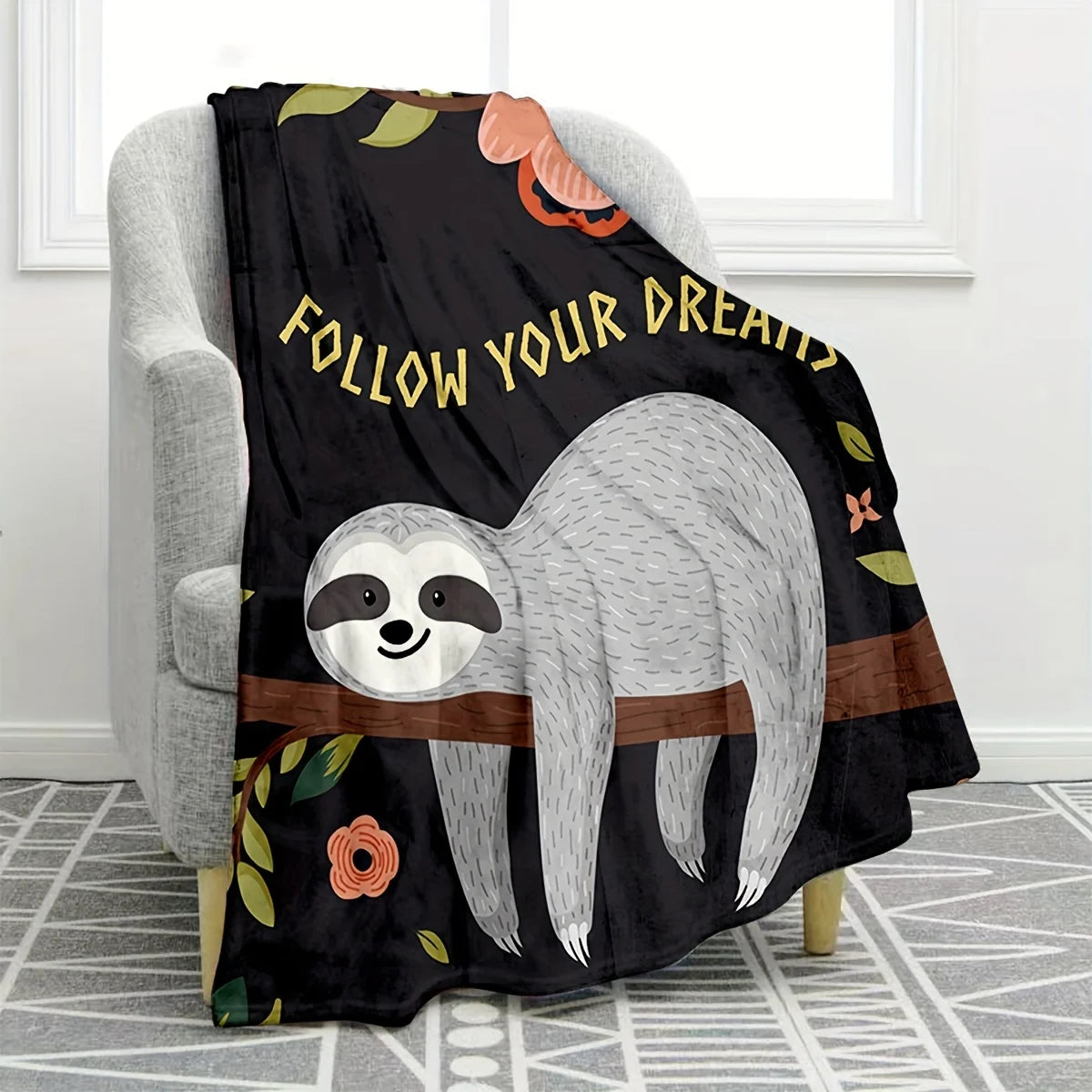 Follow Your Dreams Sloth Blanket