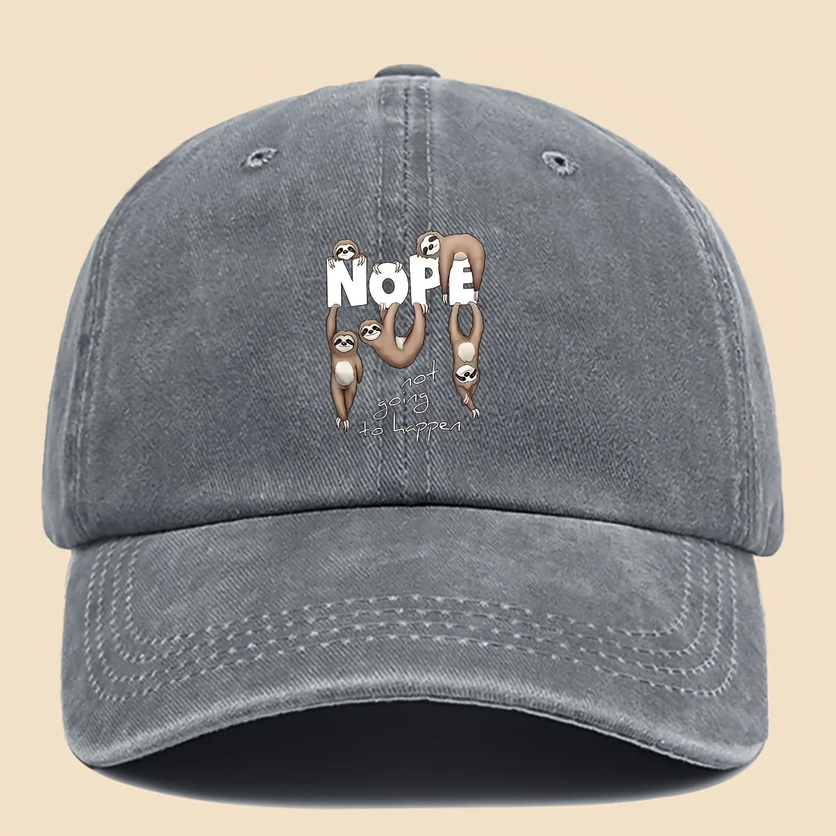 Nope Not Going To Happen Sloth Baseball Cap product photo 6