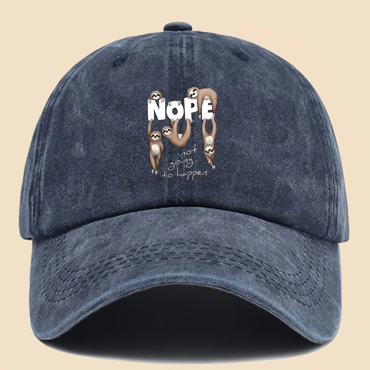 Nope Not Going To Happen Sloth Baseball Cap product photo 13
