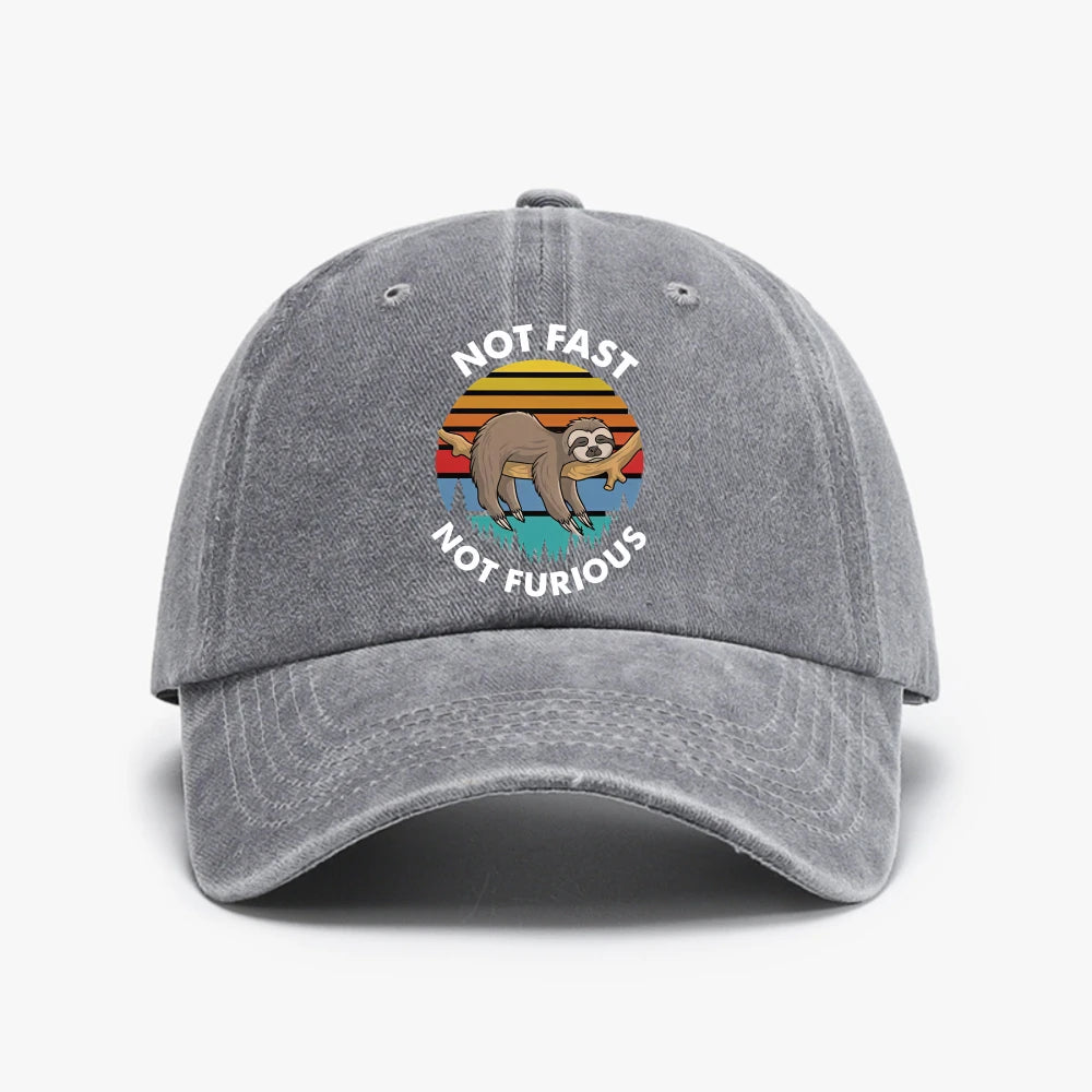 Not Fast Not Furious Sloth Baseball Cap