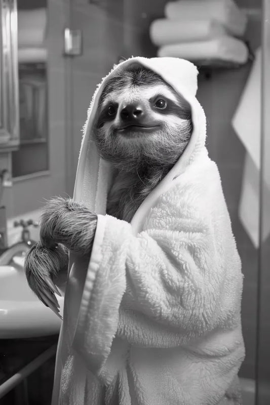 Sloth Bathroom Wall Poster