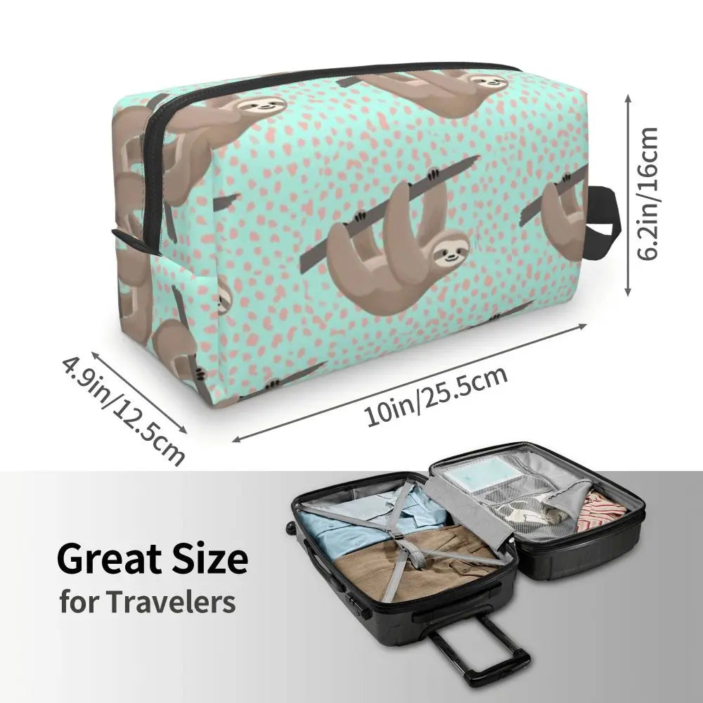Hanging Sloth Cosmetic Bag