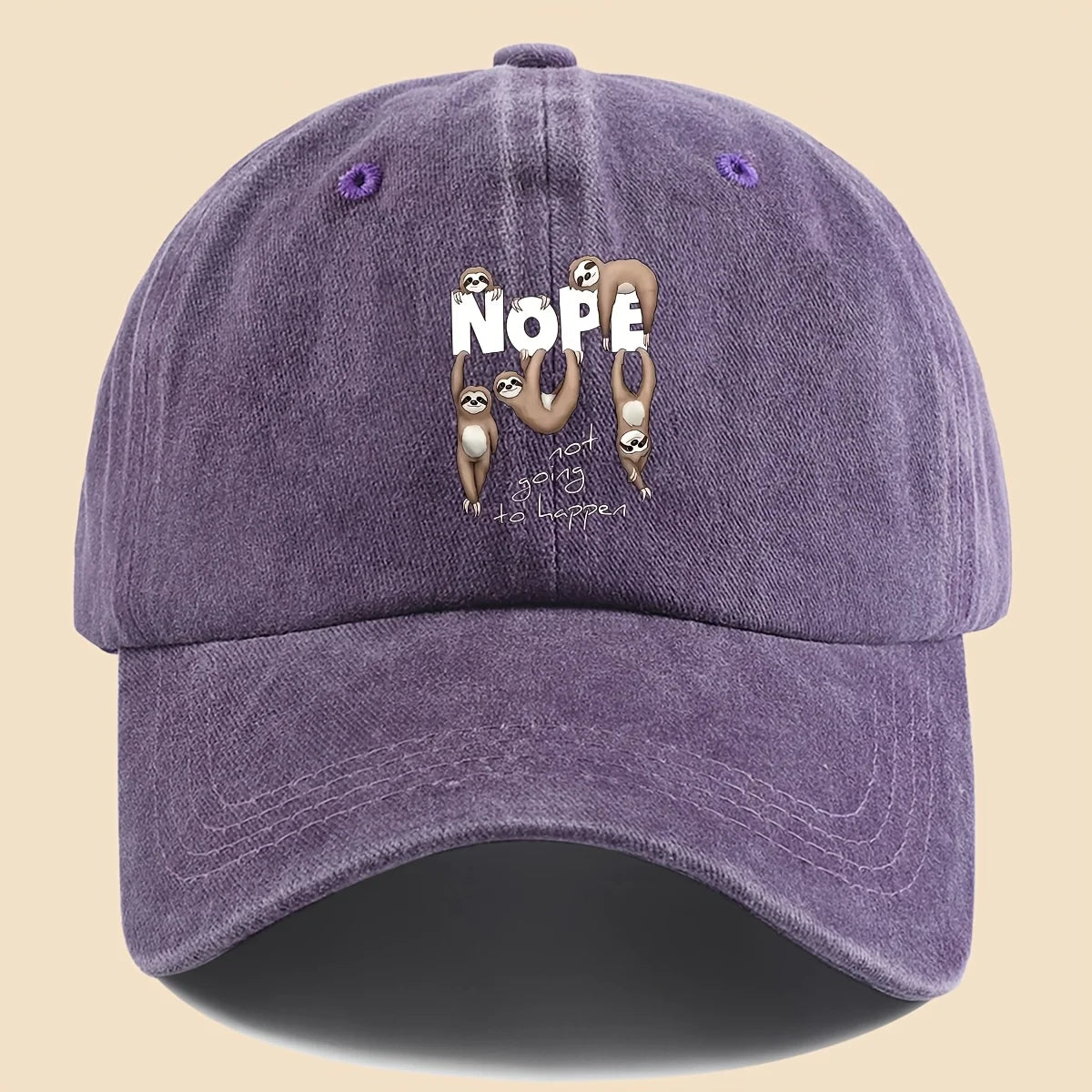 Nope Not Going To Happen Sloth Baseball Cap product photo 3
