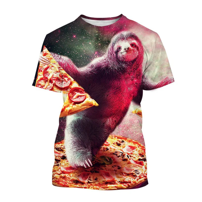 Sloth & Pizza Galaxy T-Shirt