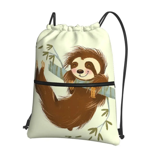 Brown Sloth Hanging From A Branch Backpack